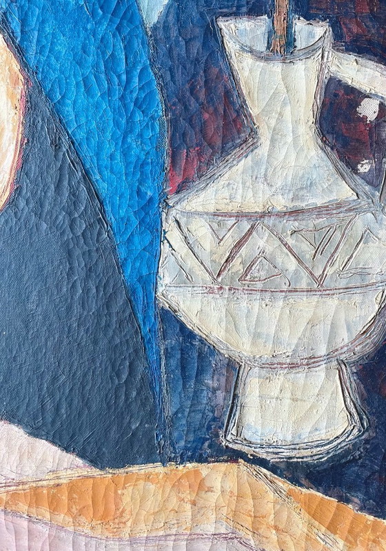 Image 1 of Portrait féminin – Peinture moderniste années 50 – École de Paris – Jean Berthier