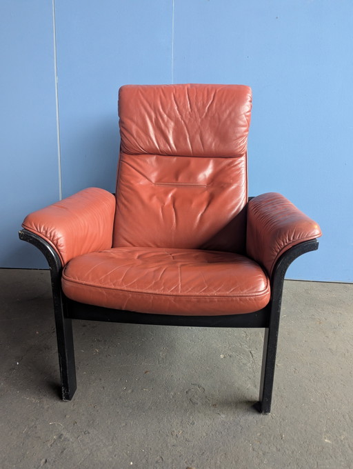 Poltrona Lounge Svedese Vintage - Gmøbel – verstelbare relaxstoel, Wood, Leather (photo 2 of 12)