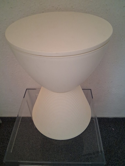 Kartell Aha stool with storage beige