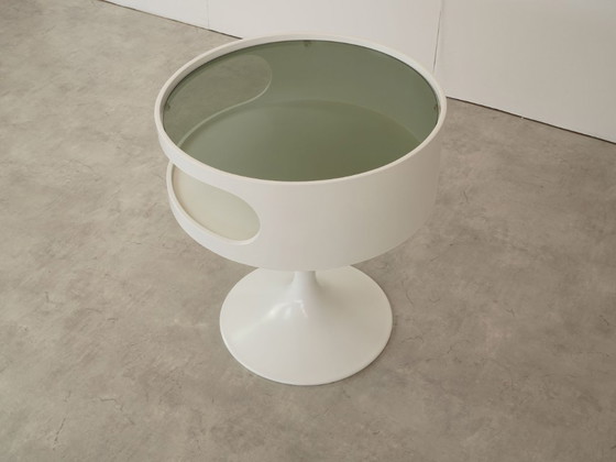 Image 1 of Table d'appoint Opal Luna, design vintage, style années 70, époque spatiale