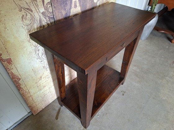 Image 1 of Klassieke eiken sidetable, haltafel, wandconsole afm: 80x40cm en 80cm hoog.
