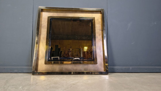 Image 1 of XXL-spiegel van Maison Jansen, jaren 70.