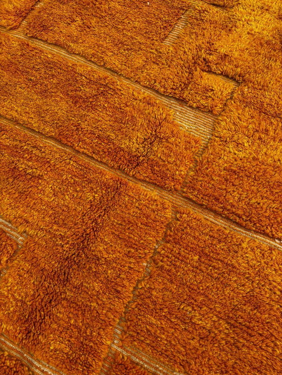 Image 1 of Orange Moroccan wool rug 250x330 cm– Handmade geometric rug – Contemporary Berber carpet
