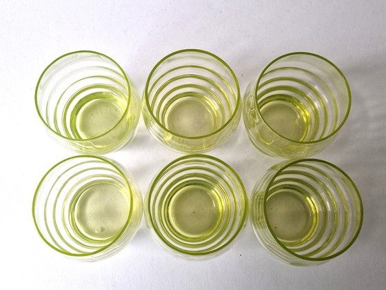Image 1 of 6 Art-Deco-Gläser aus Uranglas