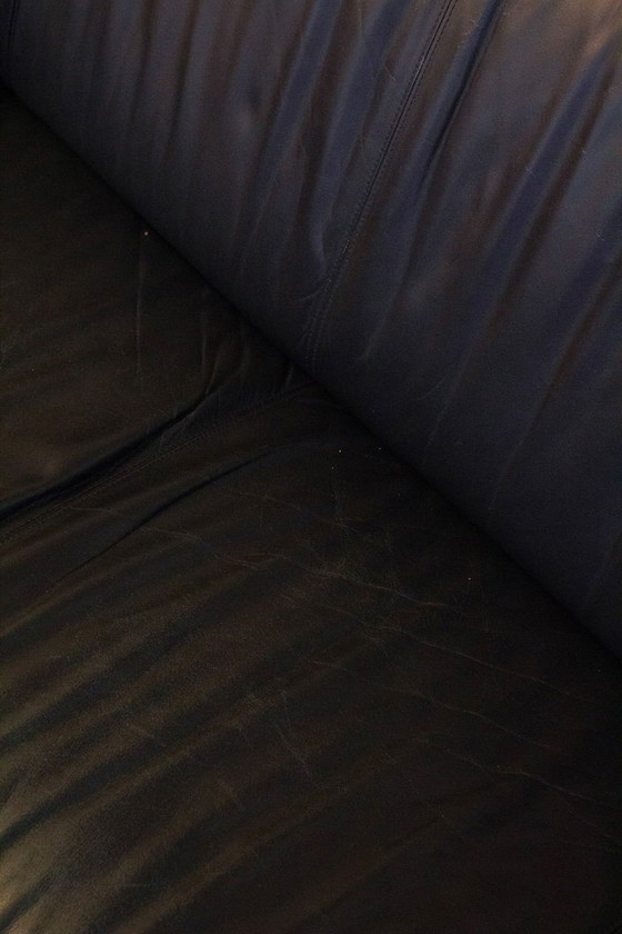 Image 1 of Divano in pelle blu scuro 'Tango' di Jan Armgardt per Leolux