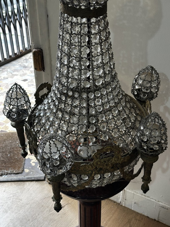 Image 1 of Kronleuchter im Stil Louis XVI. (Mongolfiere) – 19. Jahrhundert