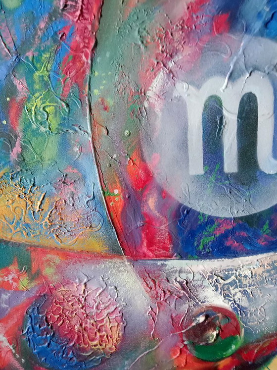Original Oil Painting Abstract Expressionism Zodiac Sign Scorpion – Paintings & Drawings, Canvas (photo 6 of 7)