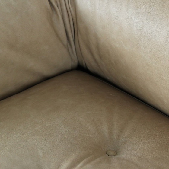 Image 1 of Sofá cama "Anfibio" de tres plazas de cuero gris de Alessandro Becchi para Giovannetti, Italia, años 70