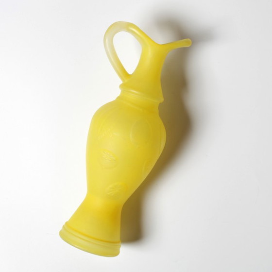 Mid-Century Glass Lemon Patterned Yellow Jug / Limoncello Carafe / Italy / 1980s – Glass & Decanter (photo 8 of 11)