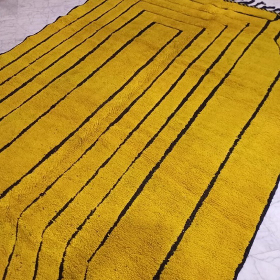 Image 1 of Ecru Berber Moroccan rug with geometric patterns, 250cm x 150cm