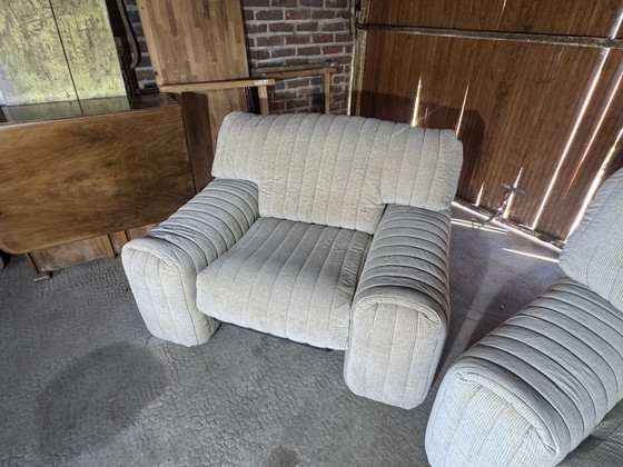 Raro set da soggiorno vintage Ligne Roset – Prodotto in Francia – Divano e 2 poltrone – Anni '70/'80 (photo 3 of 15)