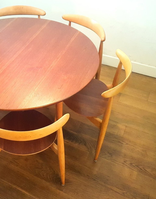 Eetkamer set van Hans J. Wegner voor Fritz Hansen