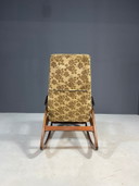 Sedia a dondolo, lavorazione del legno, anni '70, Cecoslovacchia