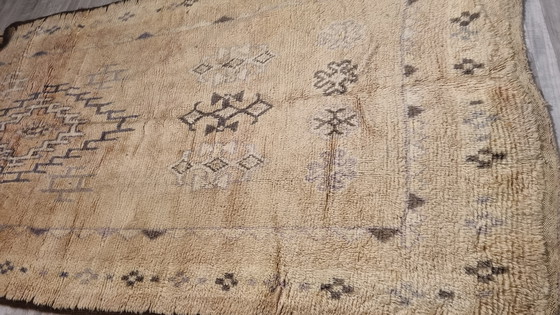 Image 1 of Beige Vintage rug, Moroccan carpet 170x375 cm