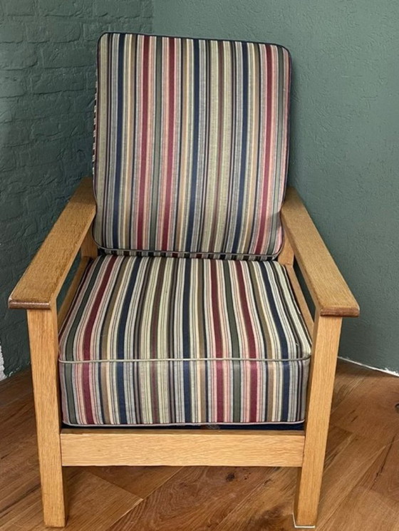 Image 1 of Sillón de roble estilo Morris - Icono del movimiento Arts & Crafts
