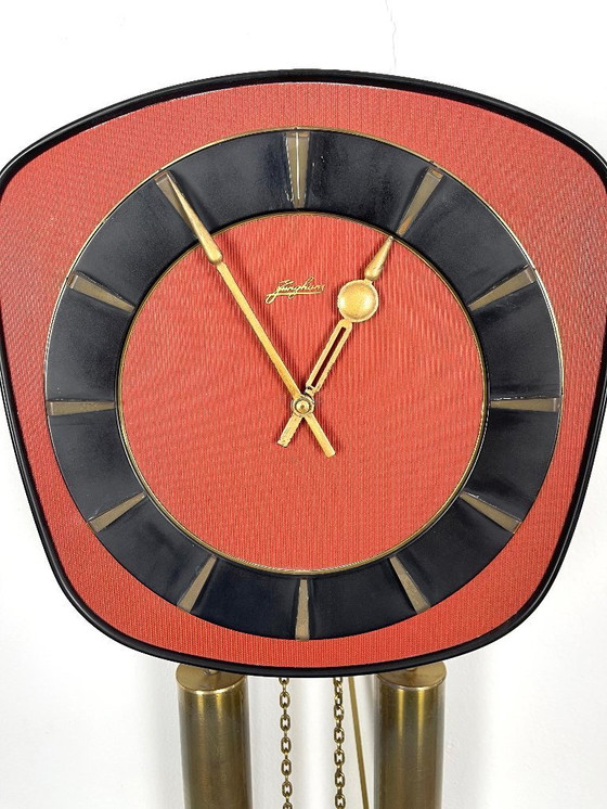 Image 1 of Junghans wall clock pendulum clock Mid - Century Vintage