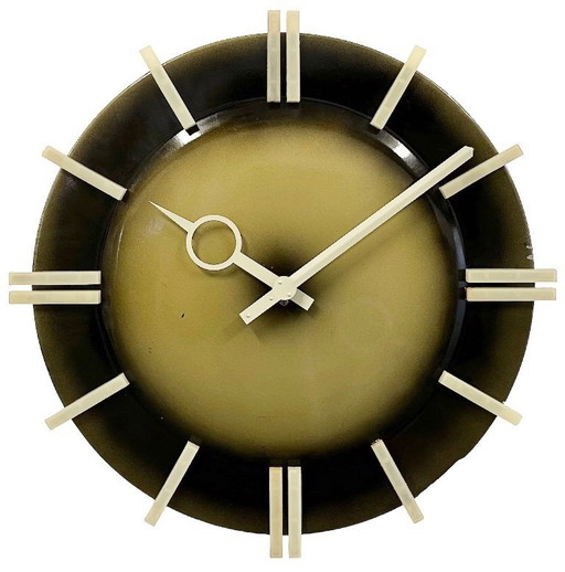 Industrial Office Wall Clock from Pragotron, 1970s