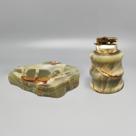 Image 1 of Prachtige rookset uit de jaren 60, vervaardigd van onyx. Gemaakt in Italië.