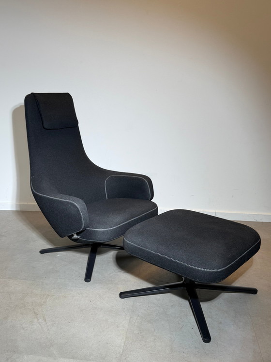Vitra Repos loungestoel met voetenbank – Antonio Citterio – Verstelbare relaxstoel (photo 7 of 7)