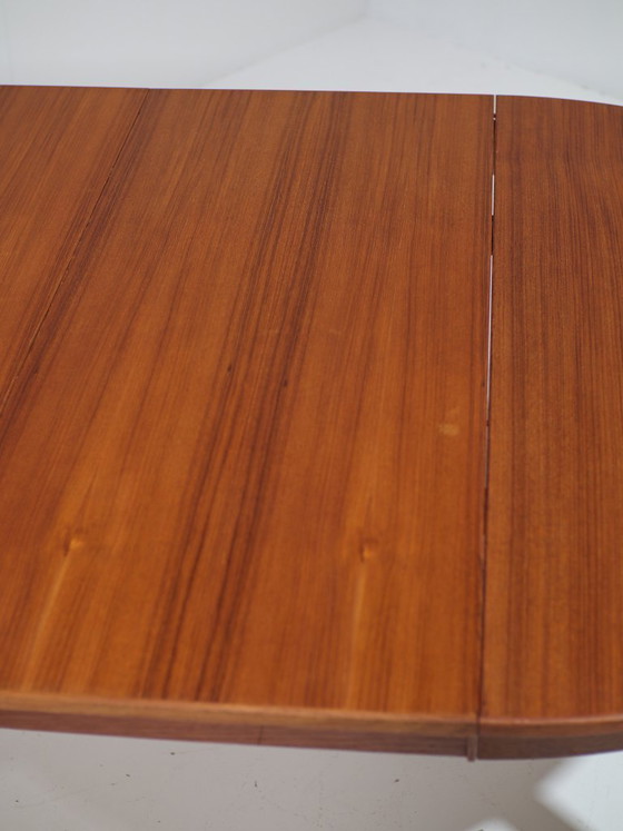 Image 1 of Extendable round dining table teak vintage Danish