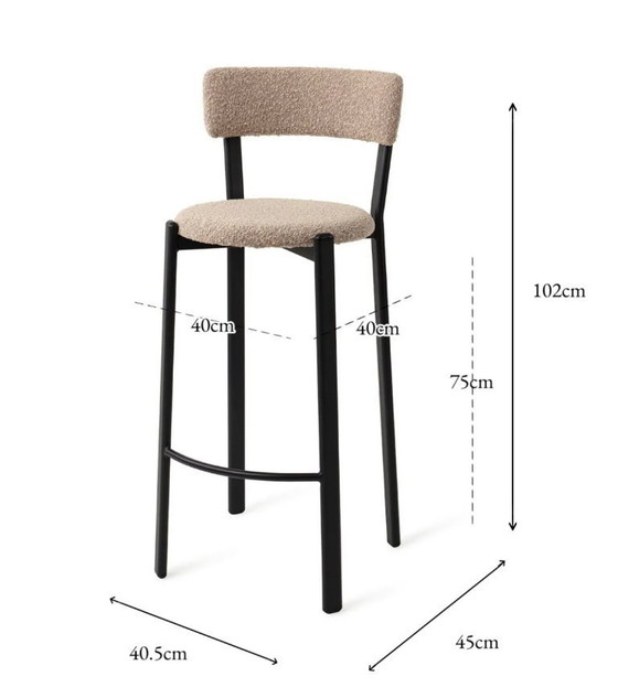 Image 1 of Jesper Home Barstool Obu Very Dromedary Beige