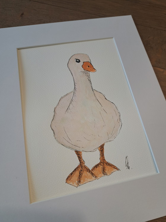 Image 1 of Watercolor painting, entirely original in frame