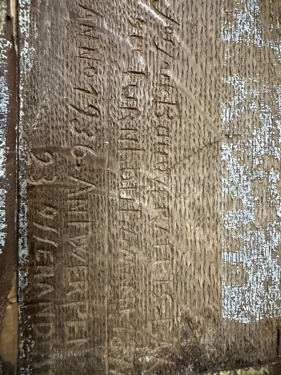 Image 1 of Houten uitgewerkt paneel.