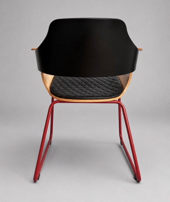 3 Vintage BD Barcelona Showtime stoelen – Ontwerp van Jaime Hayon – Eetkamerstoelen, Leather, Metal (photo 4 of 9)