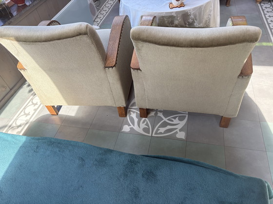 Image 1 of Twee identieke vintage fauteuils