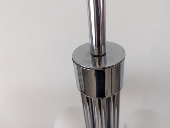 Image 1 of Stilnovo Chrome Chandelier with Glass Spheres, Italy, 1960s