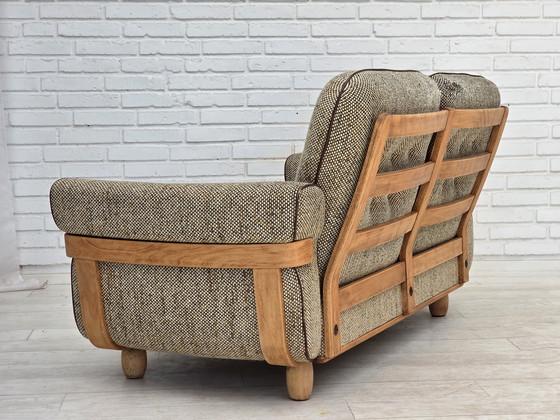 Image 1 of 1970s Danish 2-Seater Sofa, Original Condition, Furniture Wool, Bentwood