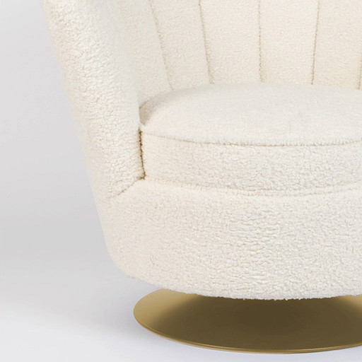 Bold Monkey Mother of All Shells Armchair Teddy Natural