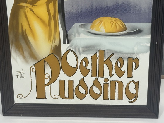 Image 1 of Vintage Oetker Pudding Reclamespiegel – zeldzaam & decoratief