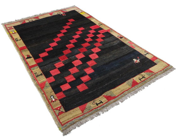 Image 1 of Original Persian carpet Gabbeh Ghashghai oriental carpet 250 cm x 157 cm old natural