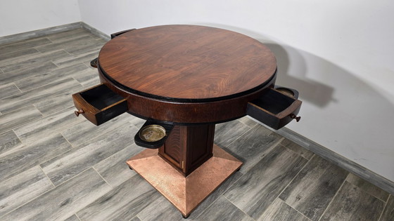 Image 1 of Art Deco Schaak/Pokertafel