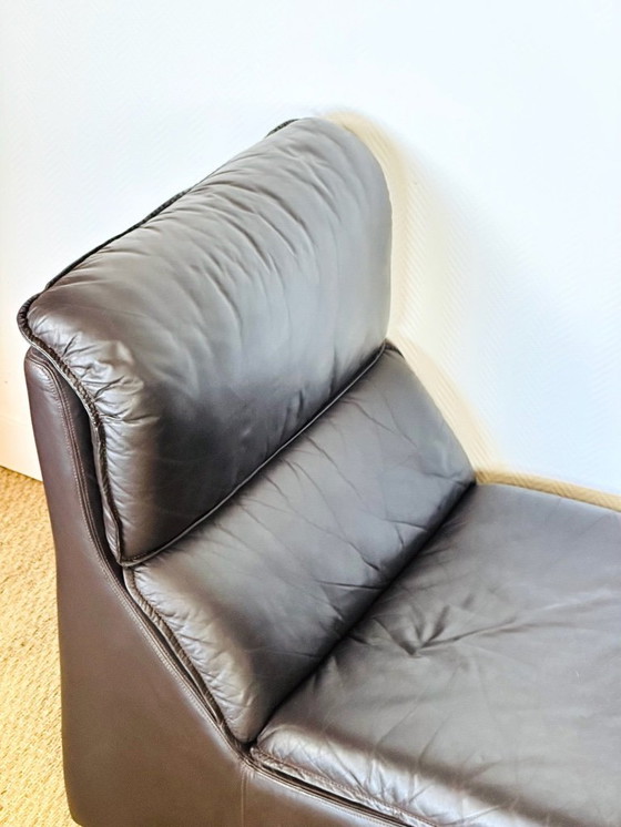 Image 1 of Canapé Modulaire et fauteuil vintage en Cuir, Allemagne, 1970, Set de 4