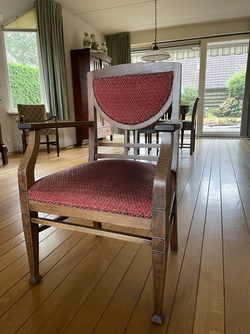 Chaise ancienne – fauteuils, Metal, Textile