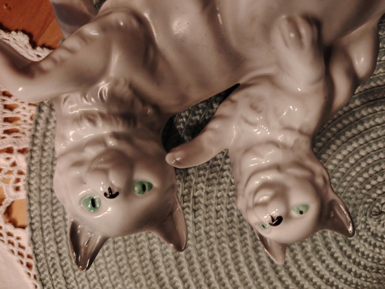 Image 1 of Carl Scheidig Gräfenthal old porcelain figurine cats