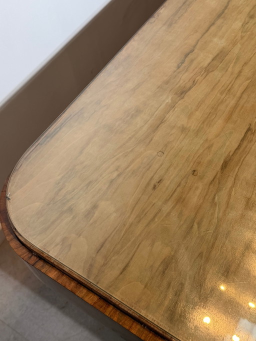 Art Deco Table With Glass Top
