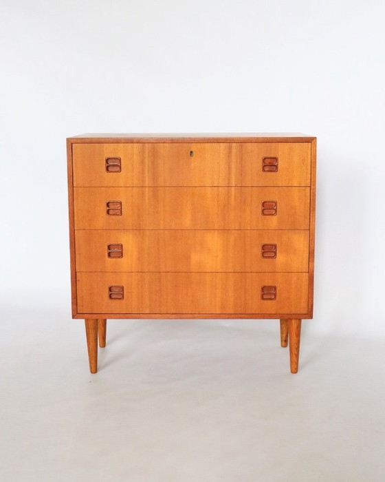 Image 1 of Cassettiera vintage in teak, mobile di design danese, stile retrò