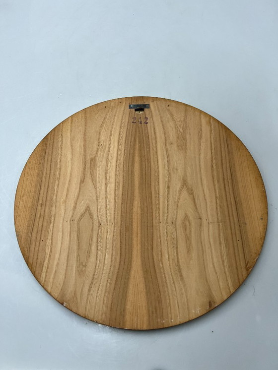 Image 1 of Espejo redondo antiguo de teca, Escandinavia, década de 1970.