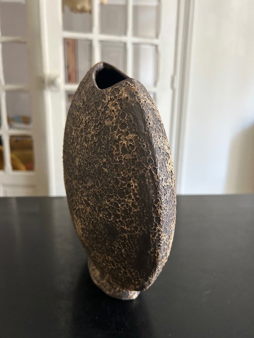 vase brutaliste années 70 