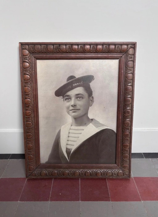 Grand portrait vintage d'une femme marin - Seconde Guerre mondiale
