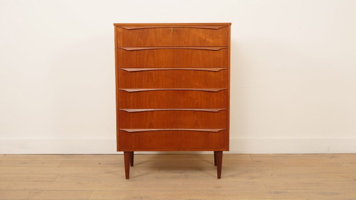 Cómoda danesa vintage | Teca | 6 cajones | 106 cm – ladekasten, Wood