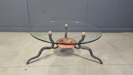 Mesa de centro de hierro forjado de DAB, década de 1970 - Países Bajos