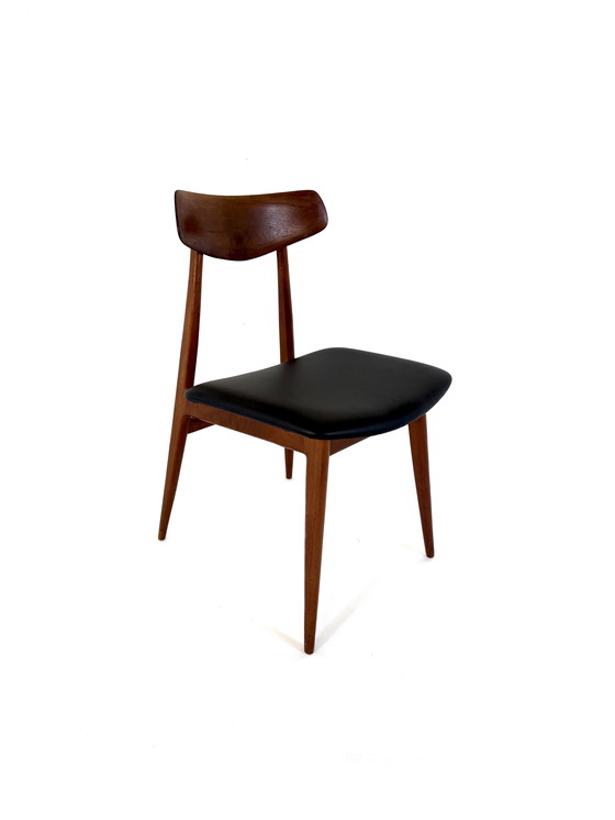 Image 1 of Set di 8 sedie da pranzo danesi componibili, anni '60