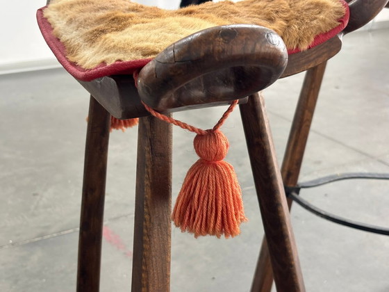 Image 1 of Vintage Brutalist Marbella Stools attributed to Sergio Rodrigues, 1970s, Set of 6