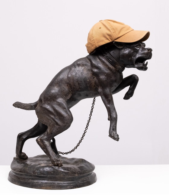 Image 1 of Großer Bronze-Mastiff, Charles Valton 1890 Frankreich