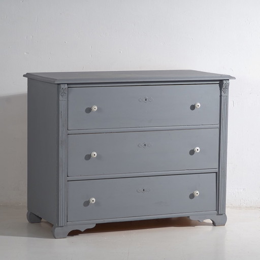 Antique silver gray chest of drawers (c.1900) #18