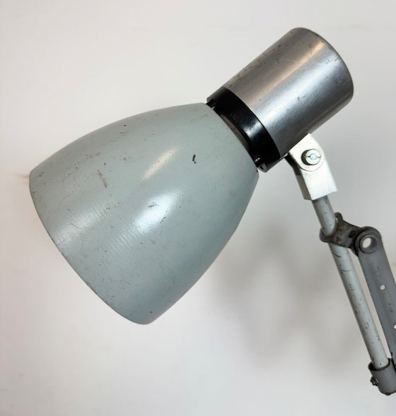 Image 1 of Industriële grijze schaarwandlamp, jaren 60